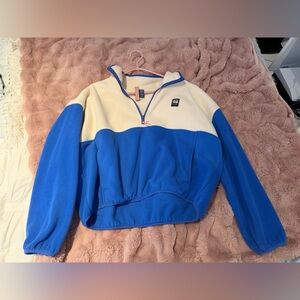 Old Navy Blue and Cream Colorblock Hoodie